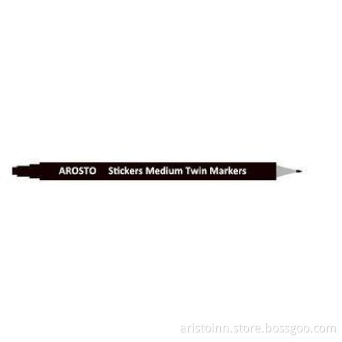 Alcohol Based Medium Twin Marker Pen With 6mm - 8mm Medium